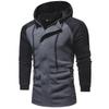 (SU)Winter Herren Baumwollmischung Casual Splice Zipper Cardigan Hoodie