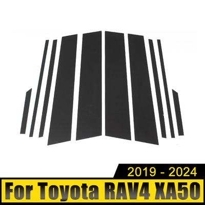Für Toyota RAV4 XA50 2019 2020 2021 2022 2023 2024 Hybrid PC Auto Fensteraufkleber Zierleiste Spiegel Fenster Säule BC Säulen Pfosten Panel