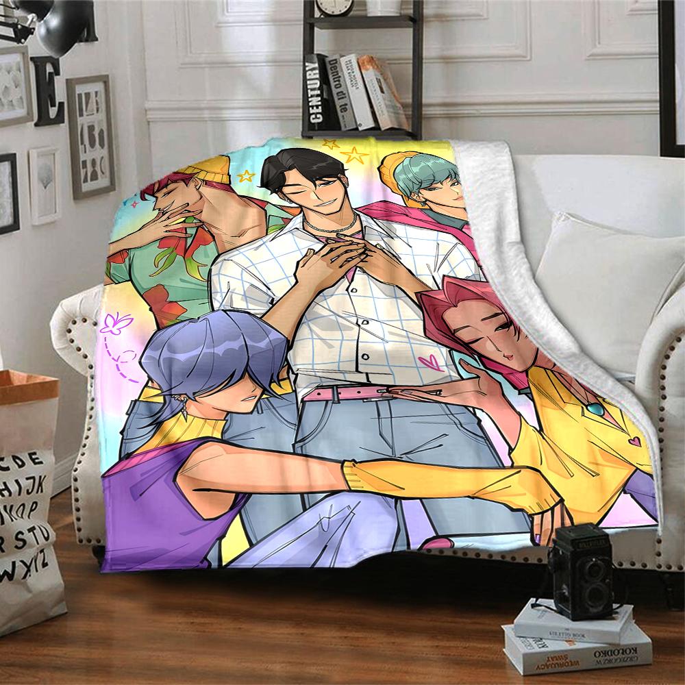 1 pezzo KPop Demon Hunters SAJA BOYS1 Coperta, Regalo, per Uomini e Donne, Coperta Morbida, Ottima per Divano Letto Divano Viaggio, Coperta Leggera in Flanella
