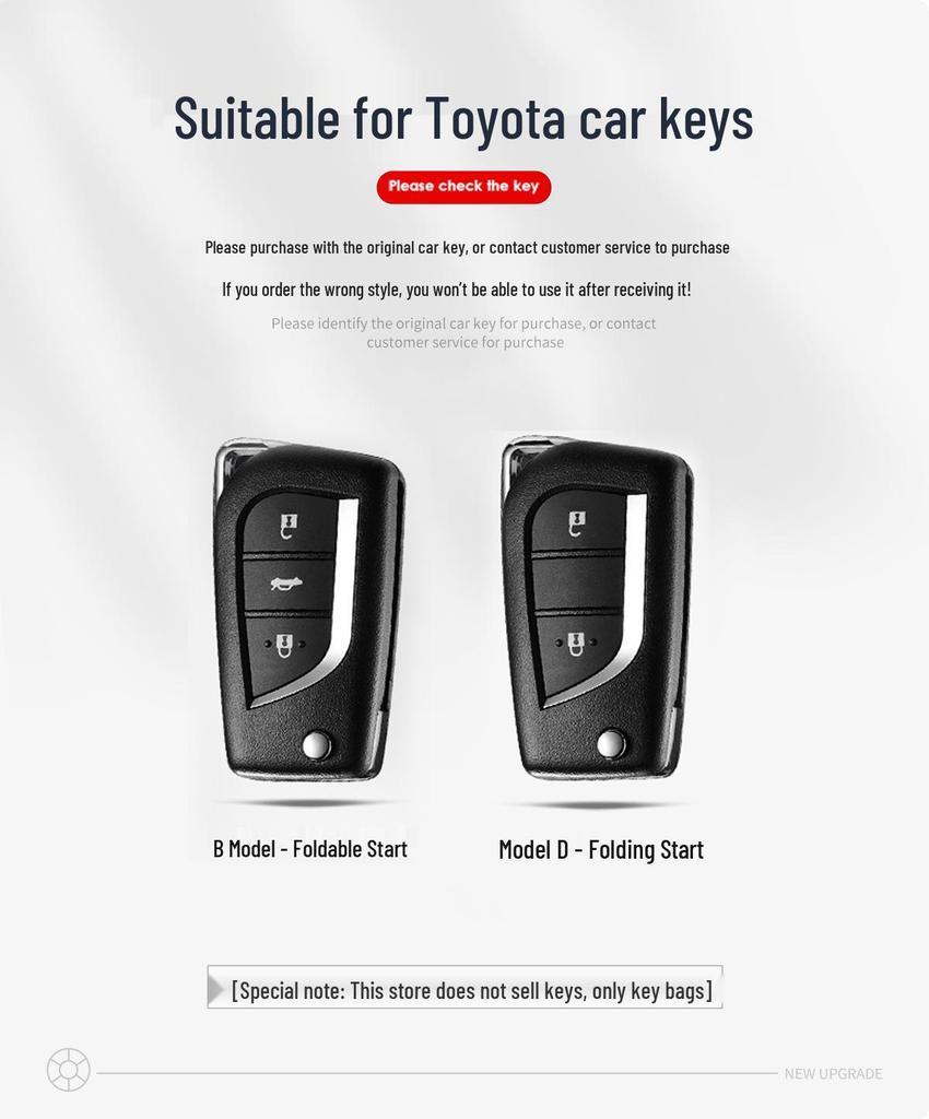 Toyota Key Covers: Fits Corolla, Levin, Reiz, Highlander, Wildlander - Women's Folding Key Cover & Key Clip