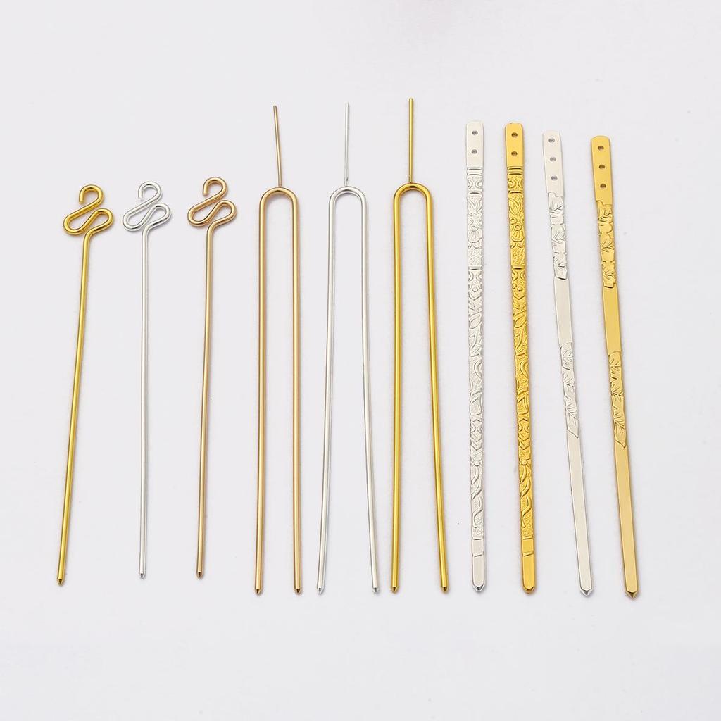 Metal Hairpin Base DIY Material for Crafting Hair Jewelry Accessories