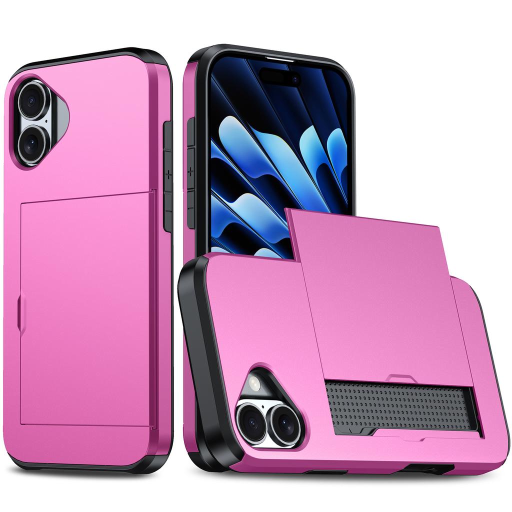 Etui na iPhone 17 z uchwytem na karty TPU+PC Tylna obudowa telefonu