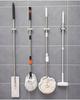 Wall Mounted Tool Holder for Mop, Broom, Rake, Solid