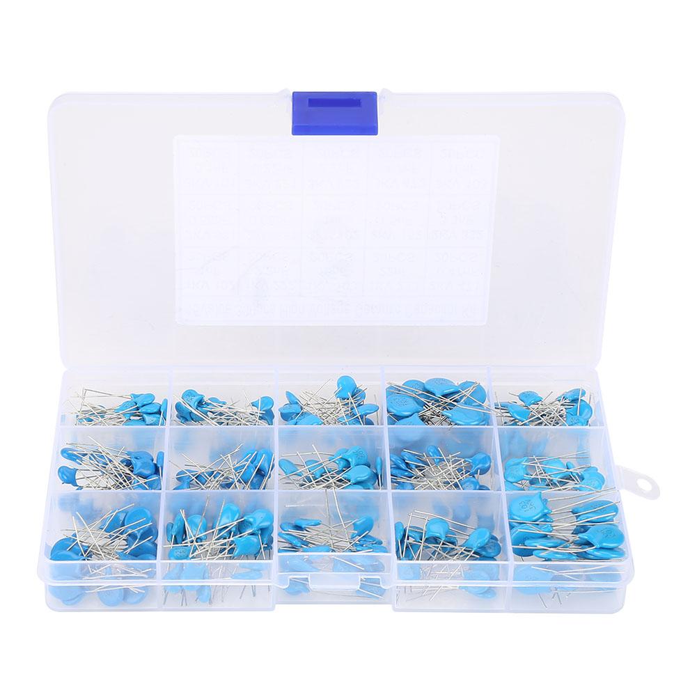 

Набір керамічних конденсаторів високої напруги 300 шт., 15 номіналів, 0.1нФ~22нФ