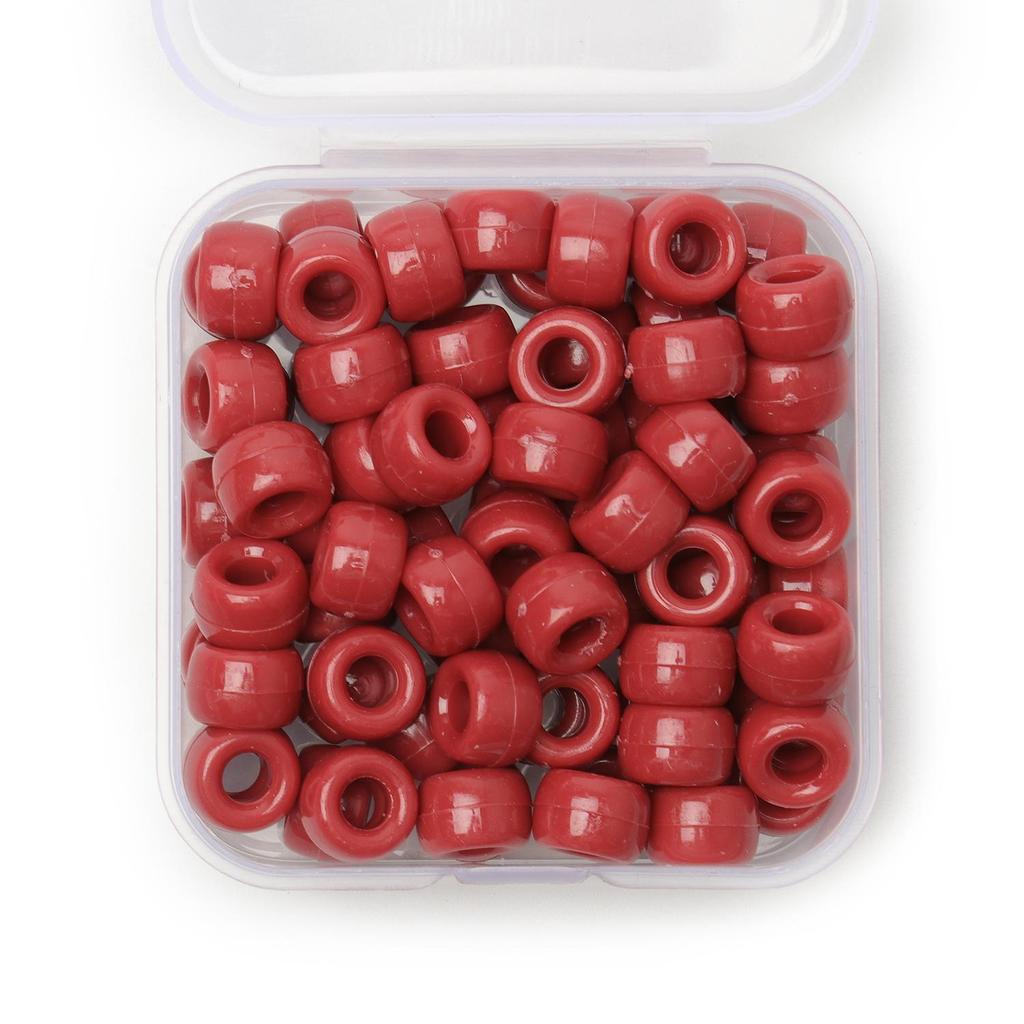 80 peças/caixa 6x9mm Contas de pônei coloridas a granel Contas espaçadoras soltas para fazer acessórios de joias Artesanato faça você mesmo