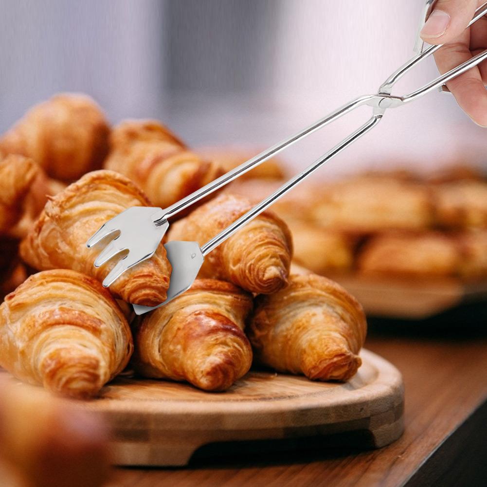 Stainless Steel Portable Long Handle BBQ Grill Food Clip Accessory Tongs Tool