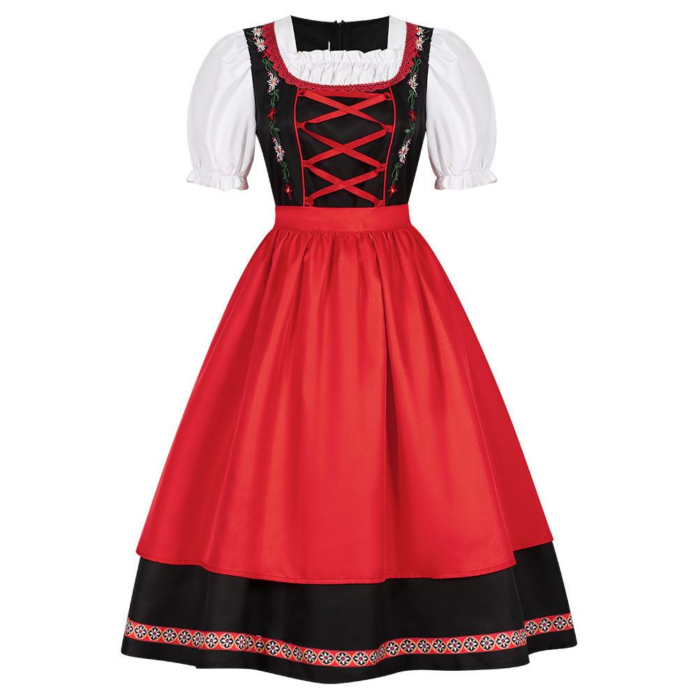 

Oktoberfest Cosplay Beer Dress With Embroidered Details For Costume Parties L