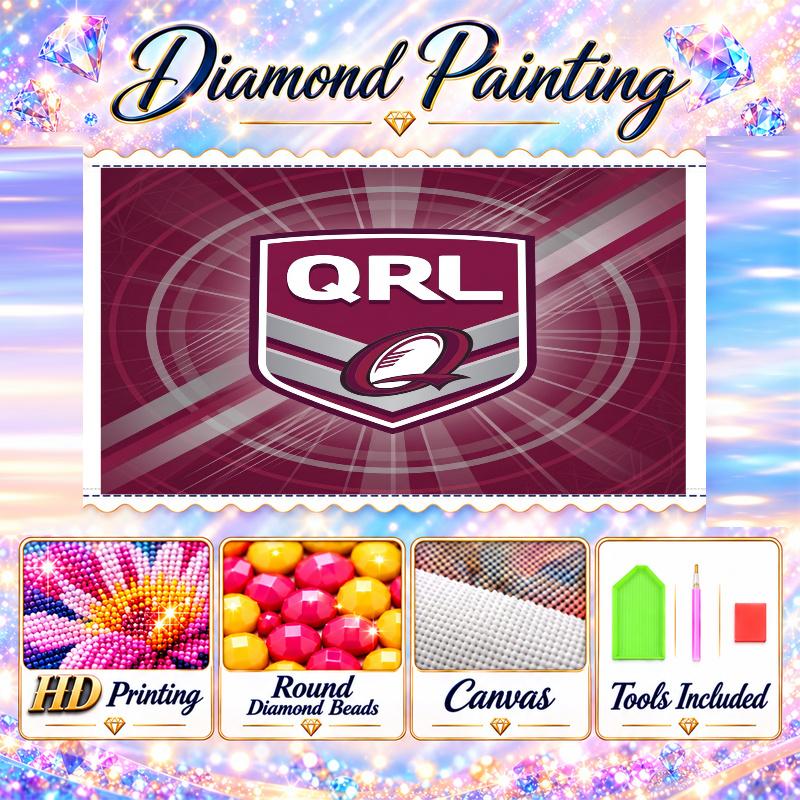 Queensland Maroons Diamond Painting Kit 5D Full Drill DIY Diamond Mosaic Wall Art Home Decor
