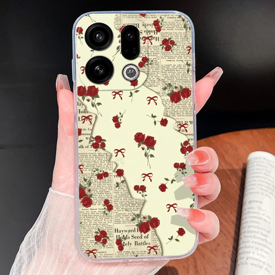 For Oppo Find X9 X8 X7 Pro Phone Case Lovely Fish Patterns Soft TPU Clear Silicone Shell For Oppo Find X7 Ultra Shockproof Funda