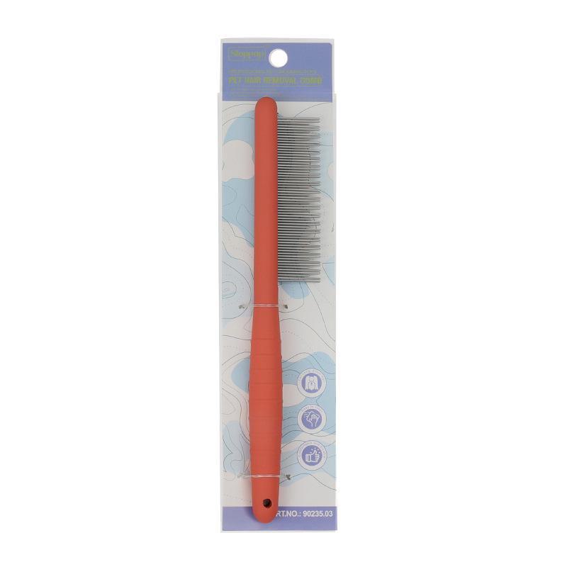 Solid Wood Pet Comb with Fluffy Needles and Detangle Knife