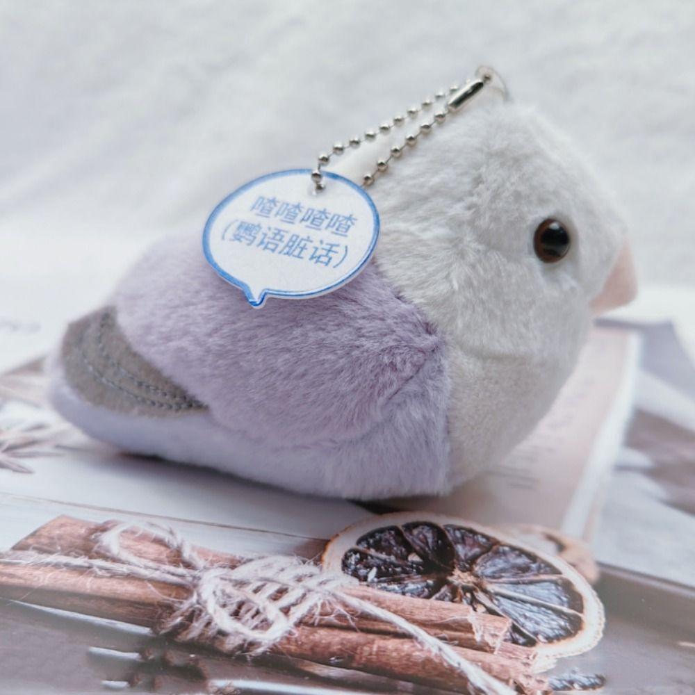 High Fidelity Plush Bird Toy Pendant Lifelike Stuffed Doll Keychain Cartoon Bird Pendant  Kids Gift