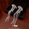 Micro-inlaid Zircon Super Fairy Temperament Sweet Stud Earrings Lace Versatile Earrings Silver Needle Exquisite Fresh Earrings