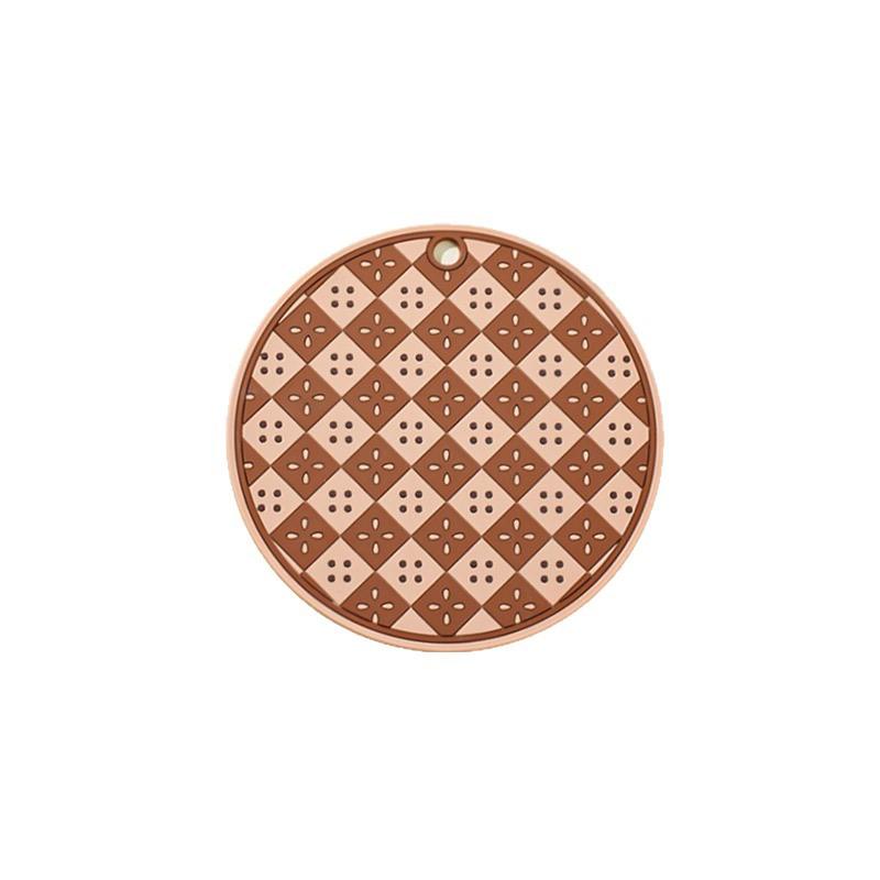 Retro Checkerboard Heat Insulation Pad, Pot and Bowl Pad, High-temperature Resistant Plate Pad, Anti-slip Table Pad, Heat-resistant