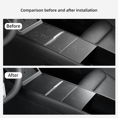 For Tesla Model Y Juniper 2025/Model 3 Highland 2025 Central Control Panel Protective Mats Accessories Console Protector Cover