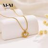 European INS Style 18k Gold Heart-Shaped Collarbone Necklace