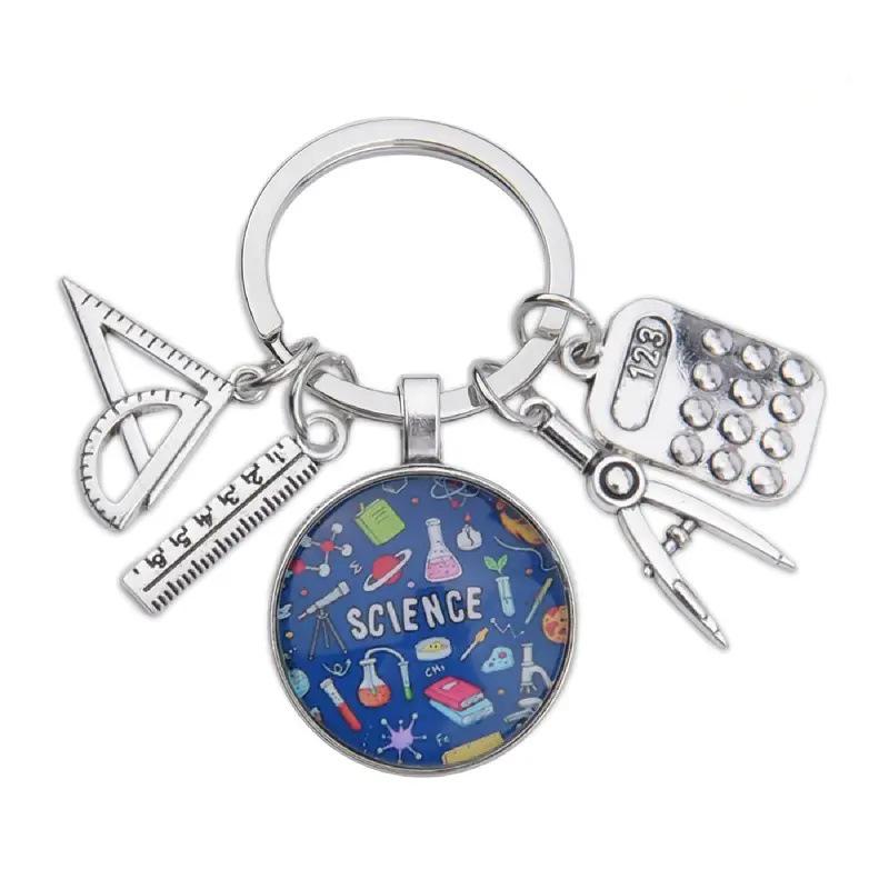Math Time Keychain with Compass Calculator: Perfect Teacher's Day or Graduation Gift