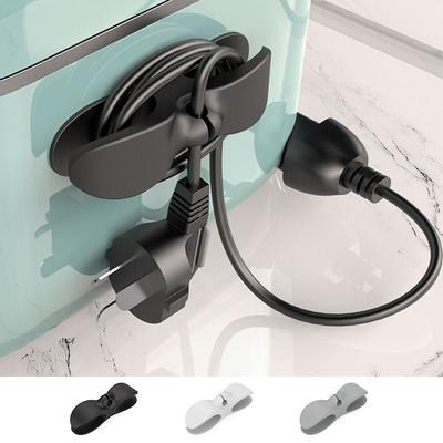 1pcs Fixing Clamp for Power Cord Hook Wire Cable Winder Holder Home Appliance Plug Organizer Device Data Line Management Clips
