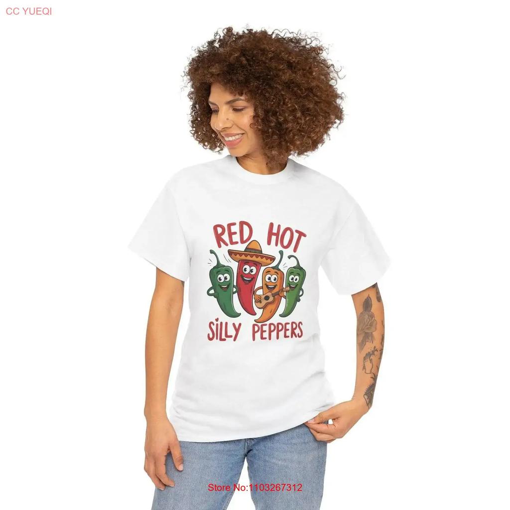 Funny Red Hot Silly Peppers T Shirt Meme Parody Band For Music Lovers Sarcastic Humor Vintage Versatile Fashion Graphic