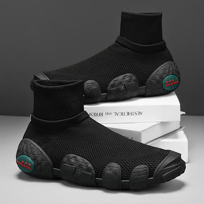 Stivaletti Corti da Uomo Estivi Designer Morbide Sneakers Casual Traspiranti Calzini da Uomo Scarpe Slip-On Piatte Leggere Scarpe da Passeggio Sportive