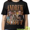 ANDREW SCOTT SHIRT, Andrew Scott Vintage T-Shirt, Andrew Scott Retro 90s Bootleg Homage Merch, Andrew Scott Tribute 80s Rap Tees Fans Gifts
