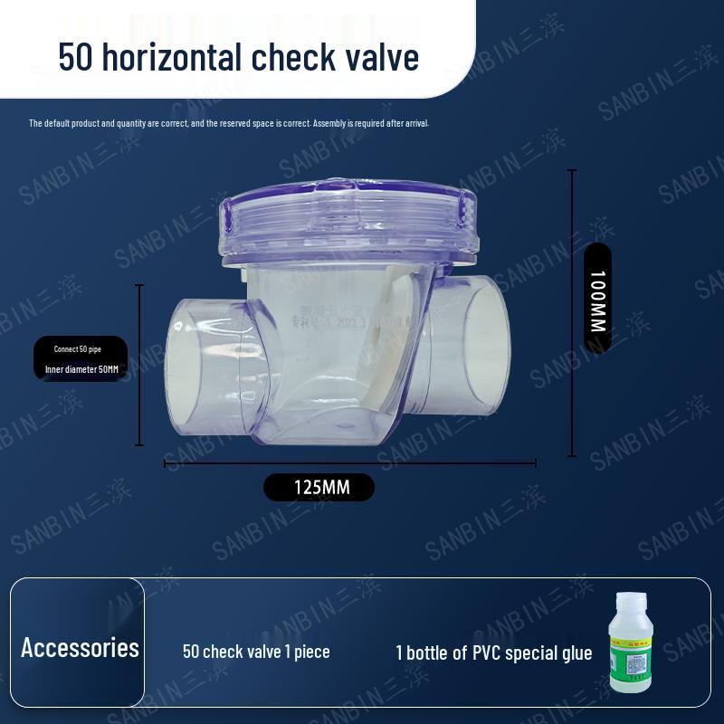 

ПВХ Обратный клапан для кухонной раковины – Предотвращающий обратный поток, Канализационный слив, Односторонний поток, 50 мм, Идеально подходит для емкостей для мытья овощей.