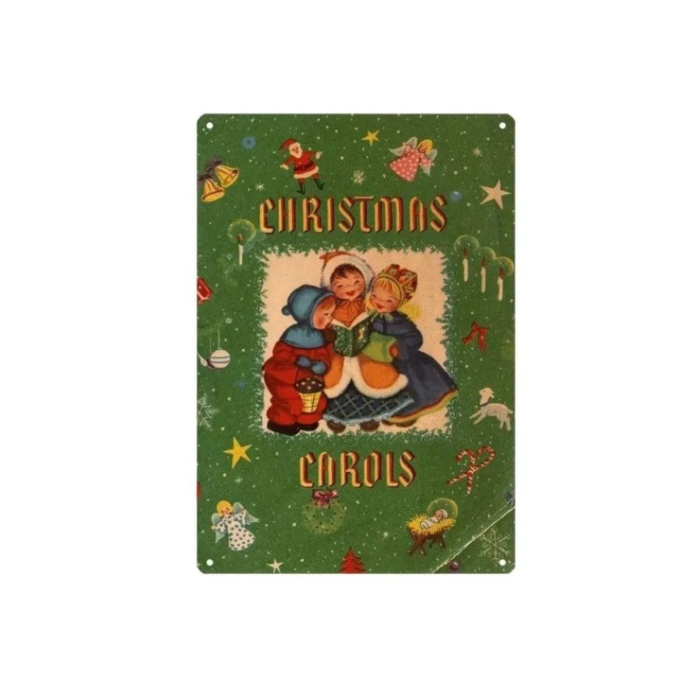 Vintage Christmas Metal Tin Sign Home Festive Wall Decor