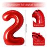 40inch Red Foil Balloons 0-9 Number Balloon Happy Birthday Wedding Party Decoration Shower Large Figures Globos