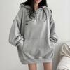 New Arrivals Open Run Hip Cover Big Size Hoodie Dress
