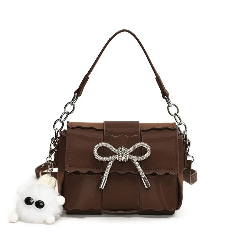 

Уникальная сумка через плечо с высококачественным ощущением для женщин на осень и зиму, новая ретро-сумка через плечо для работы, небольшая транспортная сумка