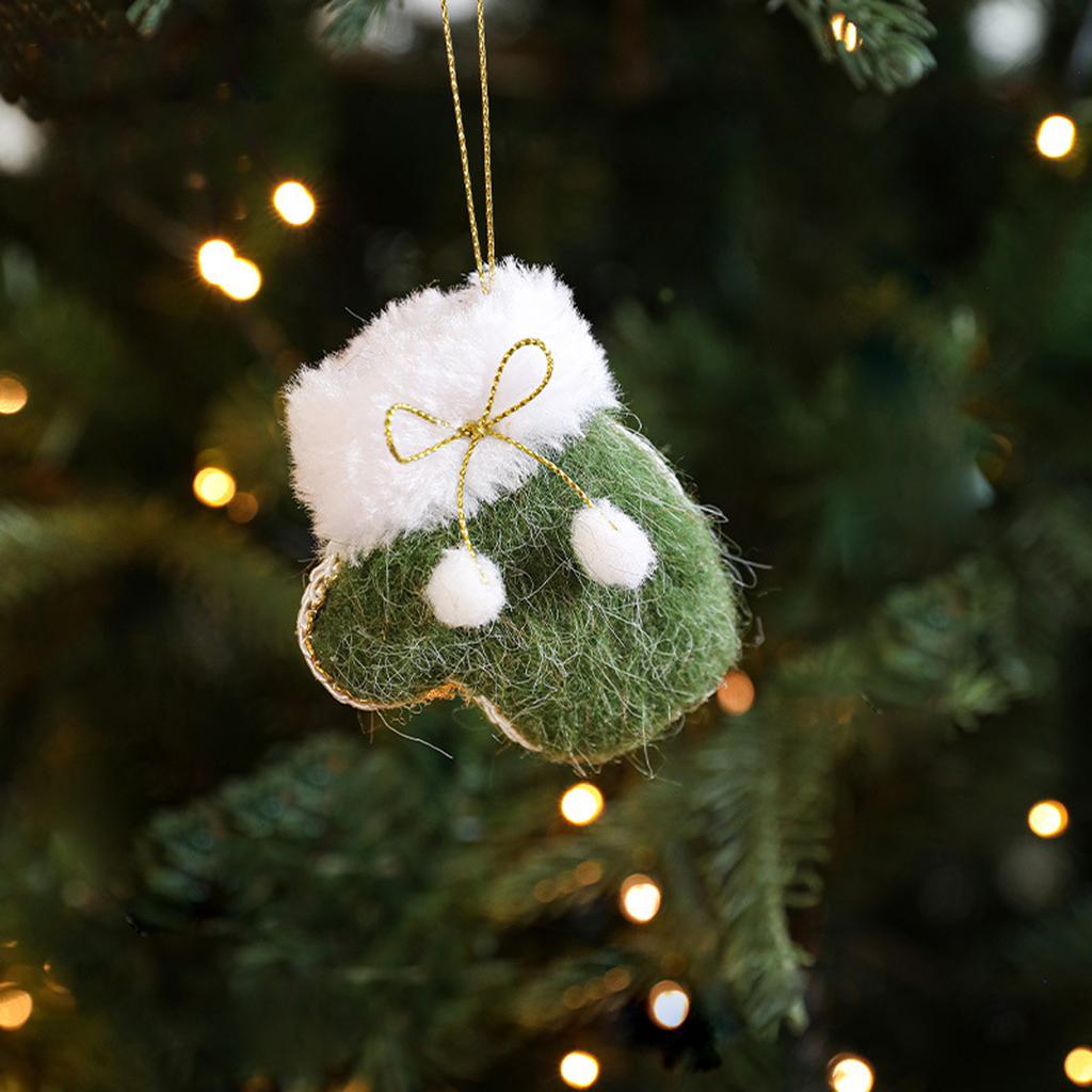 Plush Fabric Gloves Boots Shoes Christmas Tree Ornaments Decorative Ornaments Pendants