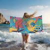 Ocean Design with Palm Leaves & Flowers Towel Quick Drying Beach Towels Are Suitable For Swimming Pools Camping Yoga And The Gym