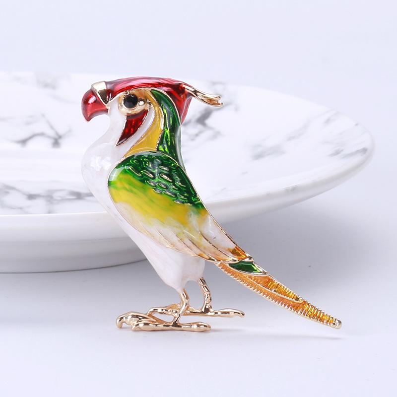 Enamel Woodpecker Brooch Female Tide Personality Temperament Jacket Cardigan Corsage Fashion Retro Versatile Pin