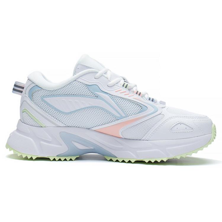 Li Ning Rebound Textile, Leather Cushioning Slip Resistant Abrasion Resistant Breathable Lightweight Low Top ARLS006-4
