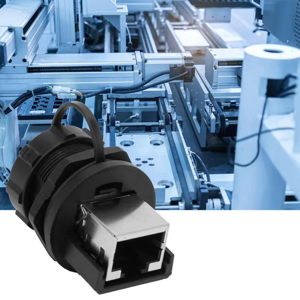 2PCS Durable RJ45-180° RJ45 Adapter Waterproof IP67 Waterproof Coupler 180 Degree Connector Outdoor Environments