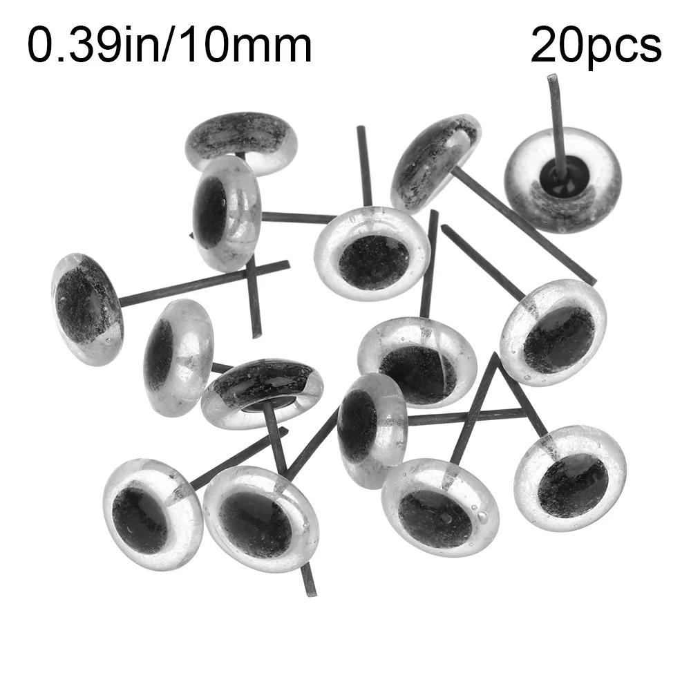 20/100Pcs 3/5/7 mm Black Eyes Dolls Glass Eyes Needle Felting Teddy Bears Eyes Safety Eye Doll Puppet Toys Accessories