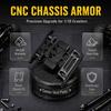 CNC Machined Skid Plate Aluminum Alloy Chassis Frame Brace Durable Gearbox Mount  Trail Racing