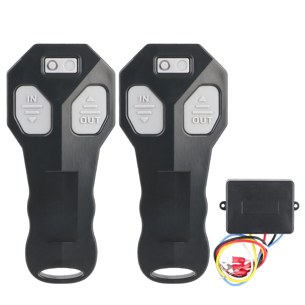 Winch Remote Control Set Kit Winch Remote Controller For Jeep Off-road ATV Truck 12V/24V Dual Manual Transmitter Handset Switch Controller Wireless