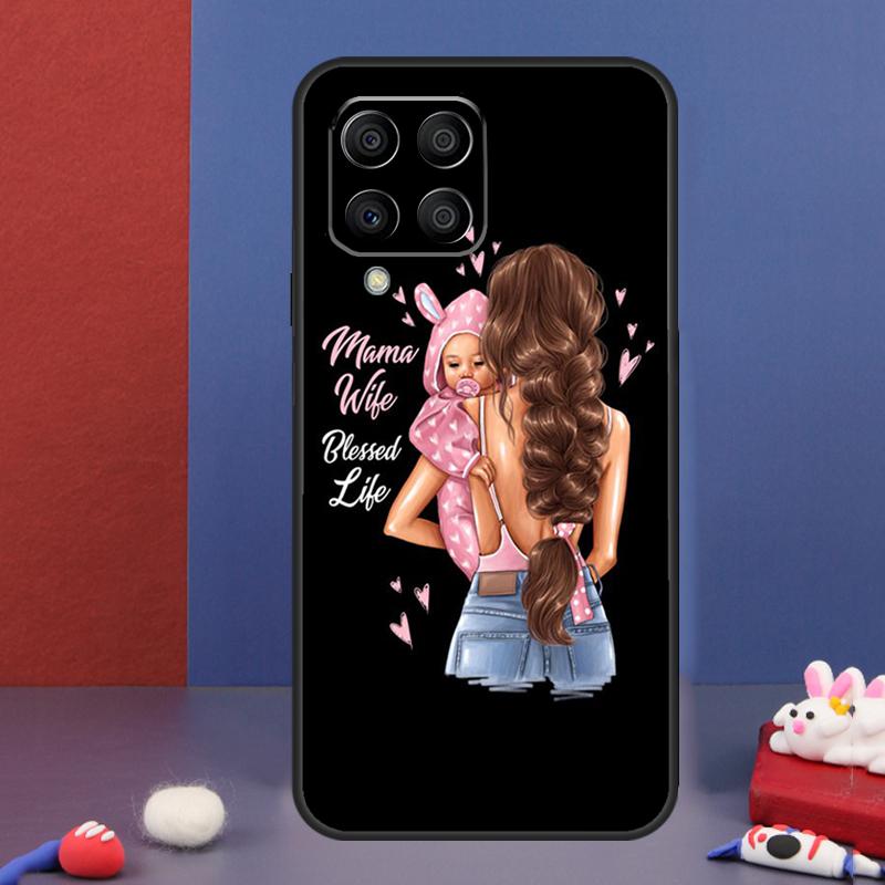 Beautiful Mother Daughter Son Case For Samsung Galaxy M16 M06 M36 M56 M15 M11 M31 M21 M53 M13 M32 M52 M35 M55 M14 M34 M54