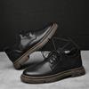 Fashion High Quality Brand Men's Genuine Leather Casual Shoes Thick Soled Oxford Shoes Wear-resistant Soles Men's Outdoor Hiking Shoes