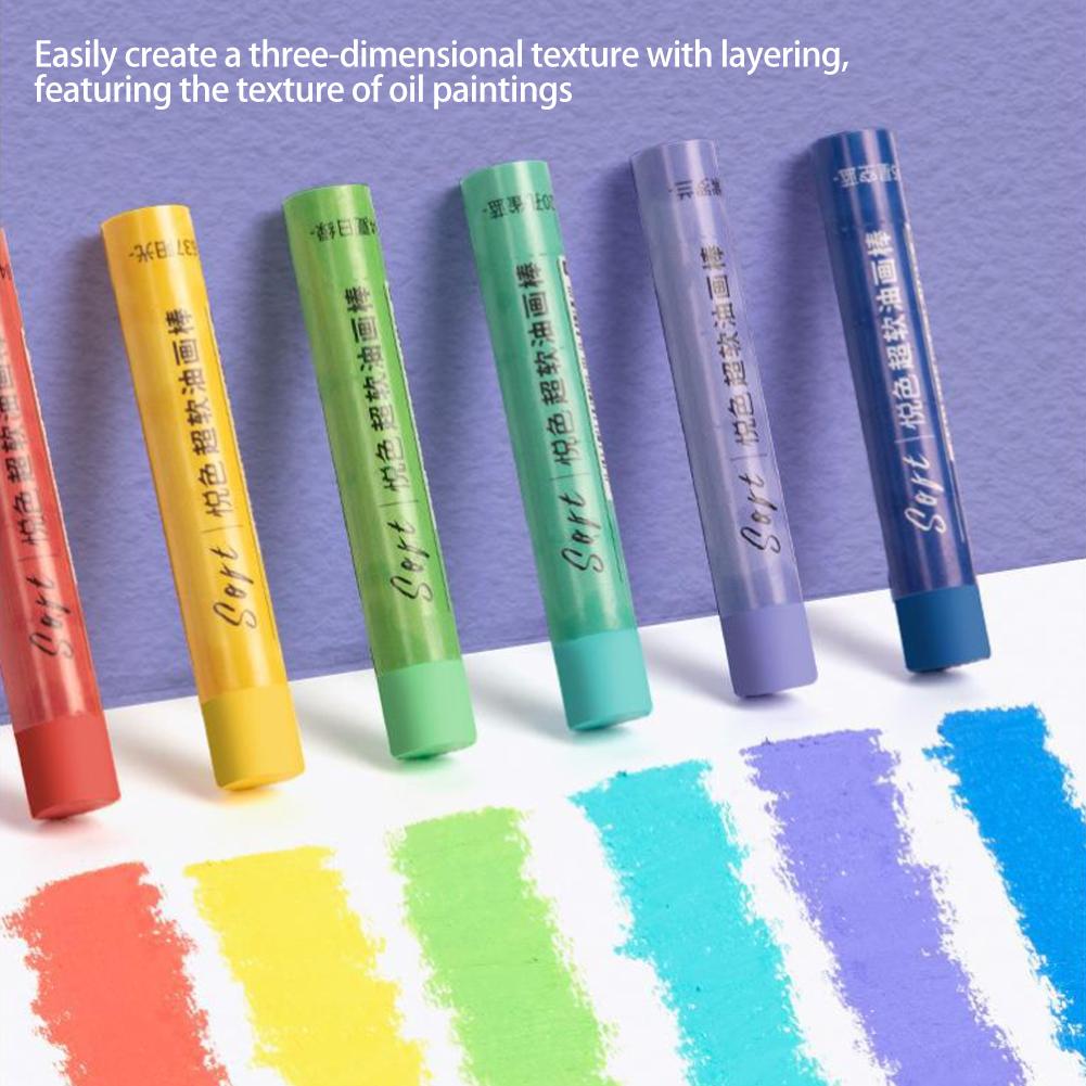 Set di Pastelli a Olio Morbidi Professionali da 24/48 Colori Pastelli Bianchi per Pittura Materiali Artistici Strumenti per Pittura per Artisti Studenti Regali