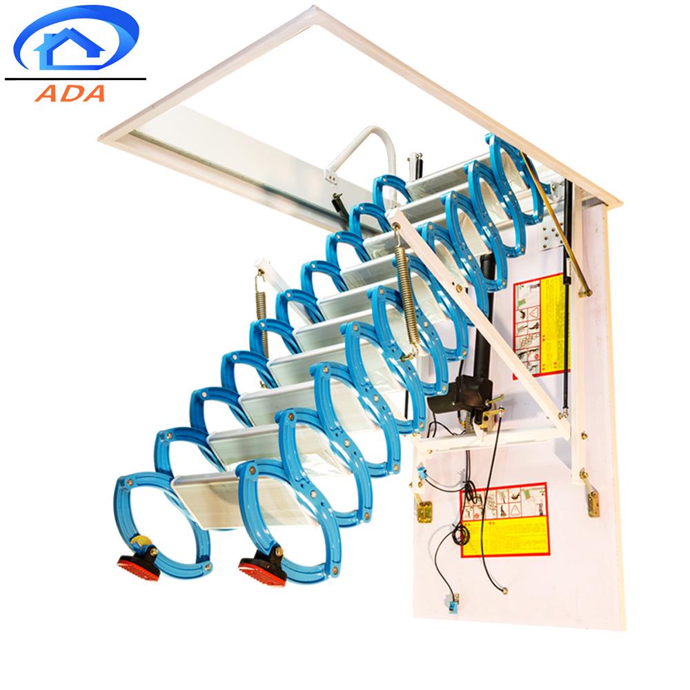 Electric Retractable Ladder for Attic, Villa, or Duplex - Indoor/Outdoor Folding Extension Ladder