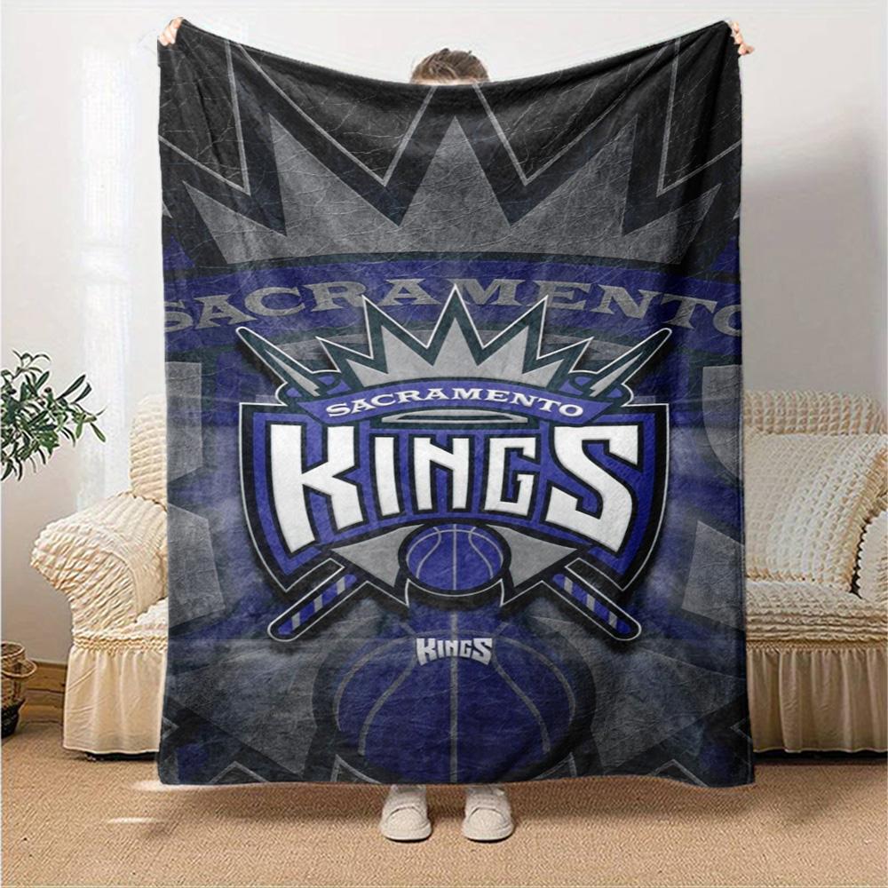 Sacramento Kings Print Flanelldecke Hohe Qualität Warm Gemütlich Decke für Alle Jahreszeiten Perfekt für Geschenke Heimdekoration