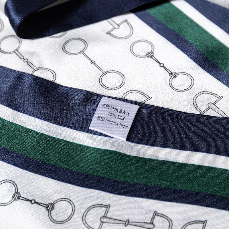 Hengyuanxiang Double-Layer Nautical Style Silk Neckerchief