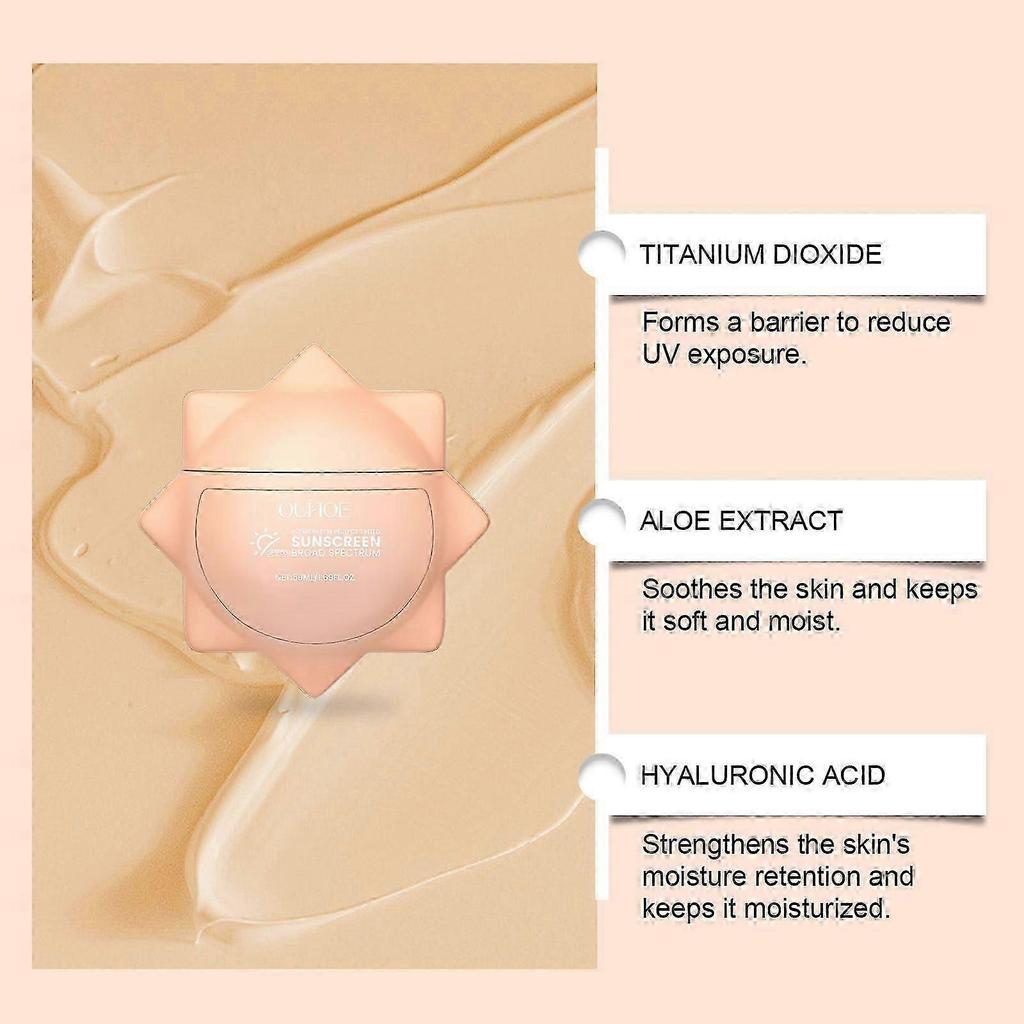 Lightweight Non-Sticky Sunscreen Cream with Broad Spectrum UV Protection Fast Absorbing, No White Cast, Acne-Free, Perfect for Summer Outdoor Activit