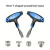 T Handle Slotted Screwdriver Set Steel Construction With Anti Slip Ergonomic Design For DIY Projects And Equipment Maintenance