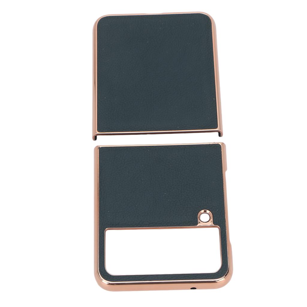 Folding Screen Phone Case Shockproof Leather Cellphone Protective Shell for Galaxy Z Flip4