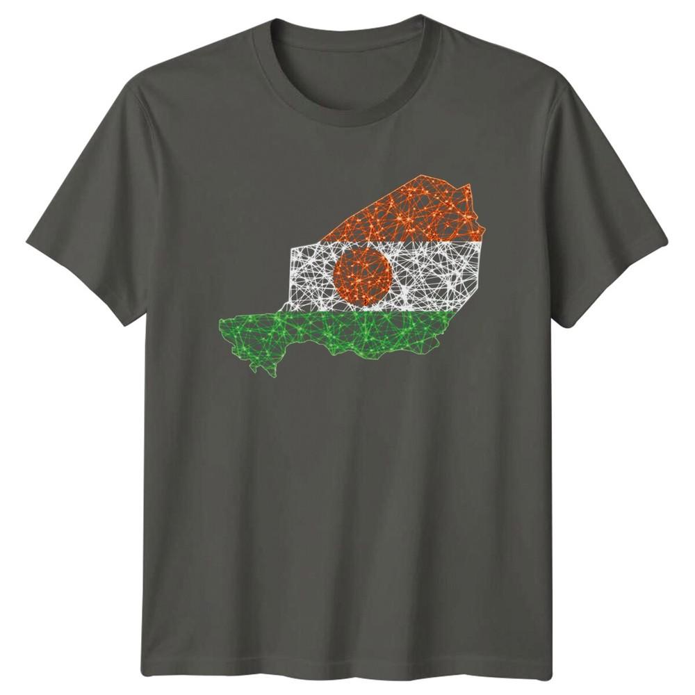 Niger Flag Map Graphic Unisexs TShirt Unisexs Tee Unisex Top S