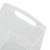 2 Pack Narrow Rectangle Clear Plastic Bins 12 Qt Storage Organizers with Carrying Handles Home Office Use