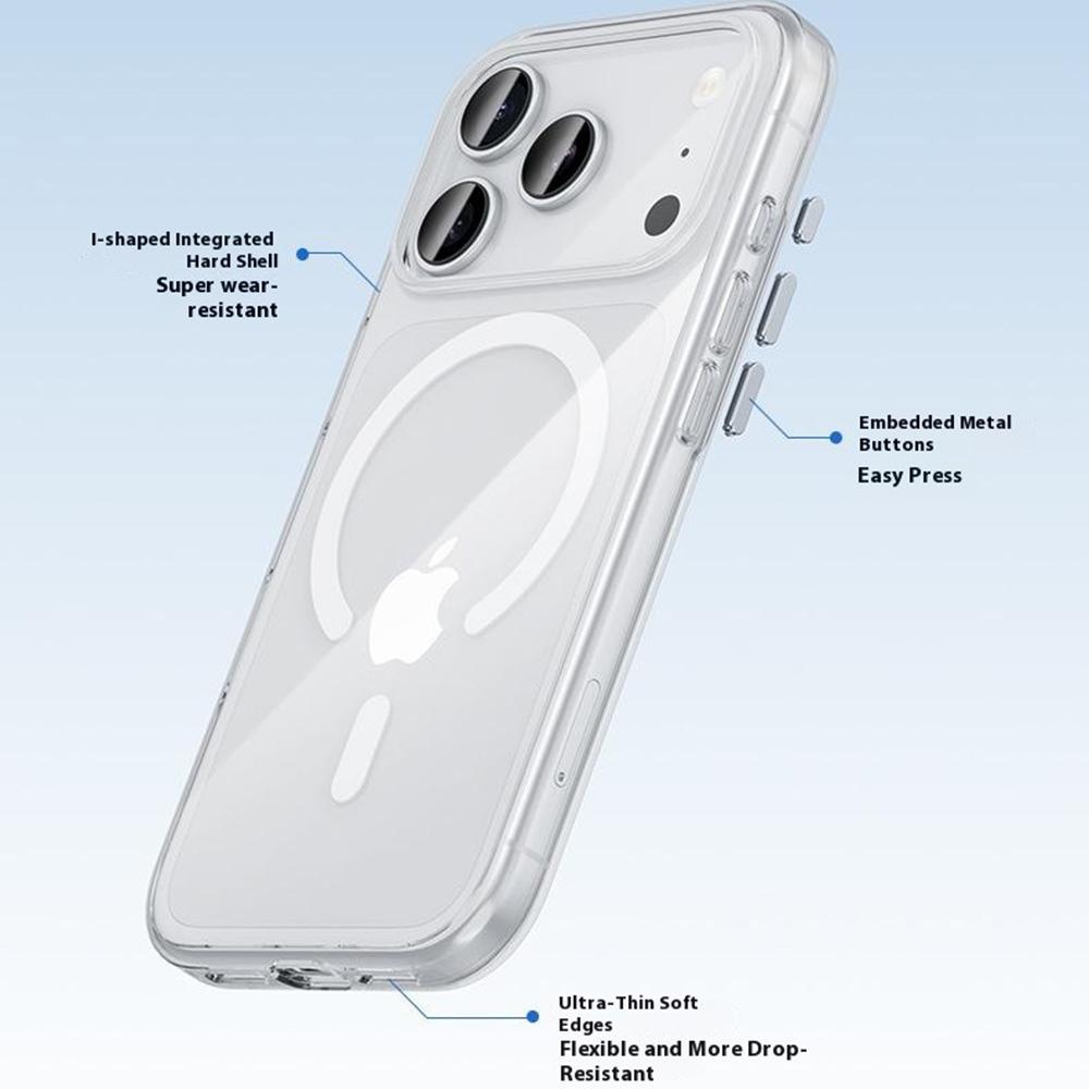 BENKS For iPhone 17 Pro Magnetic Case TPU PC Clear Phone Cover Compatible with MagSafe