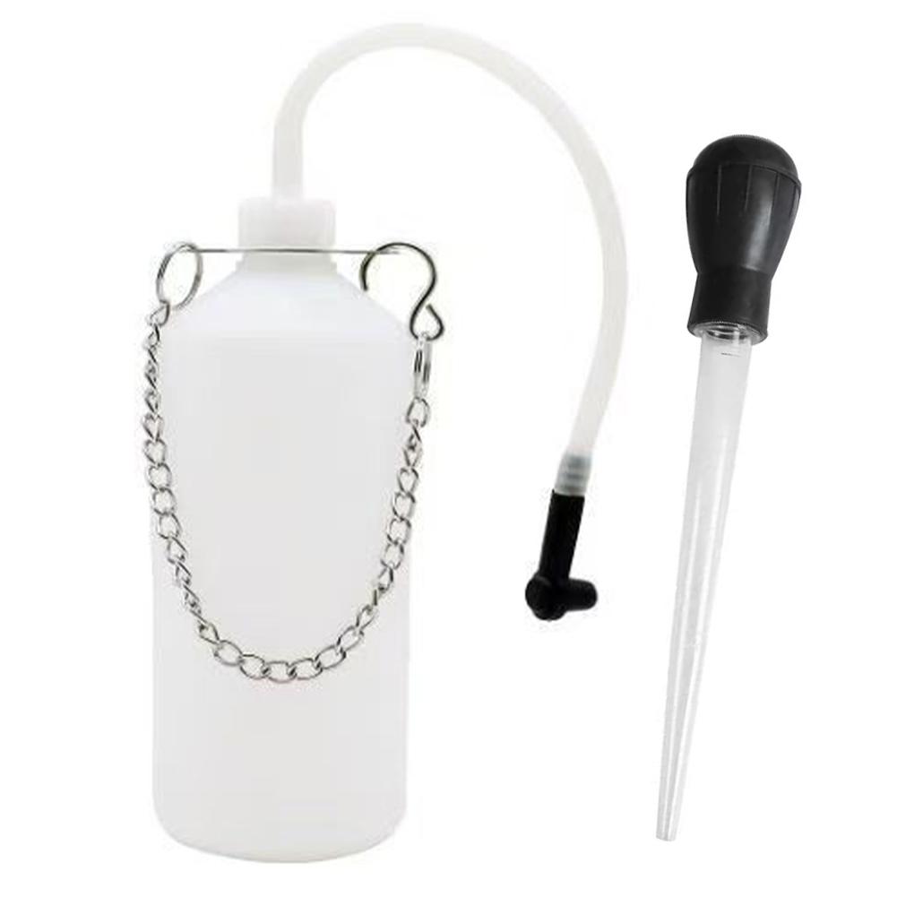 

Manual Brake Fluid Extractor & Collection Bottle Hand Pump Tool for Brake & Clutch Fluid Service Automotive Repair Tool 1L